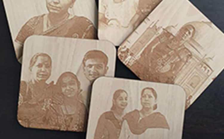 Wooden Engraved Tea Coaster – Customized Gifts Online
