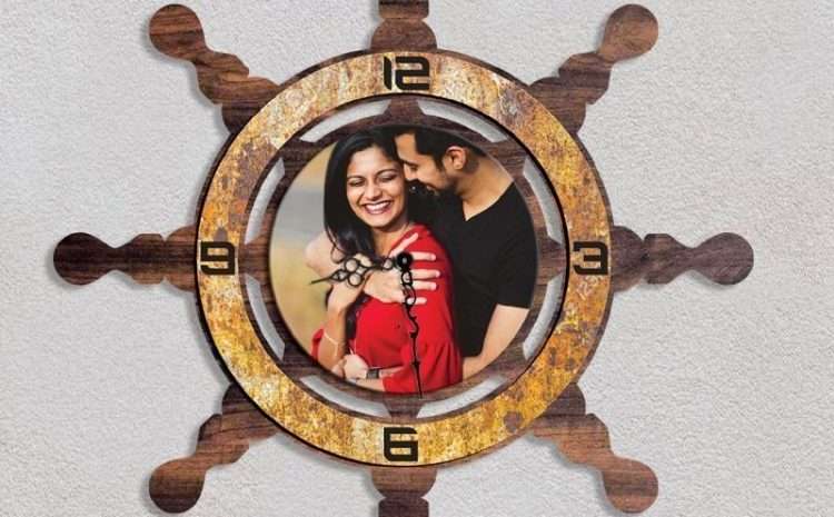 Ship Wheel 2D wall Clock – Customized Gifts Online