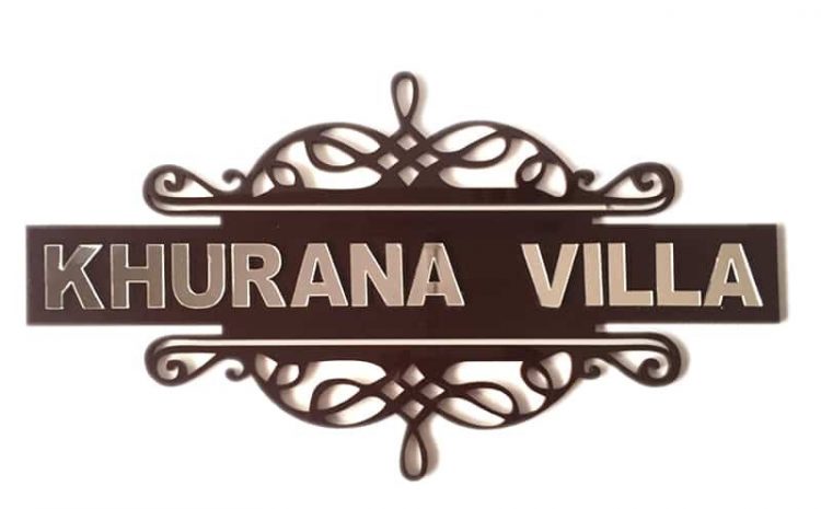 Designer Acrylic Name Plate – Home Name Plate Design