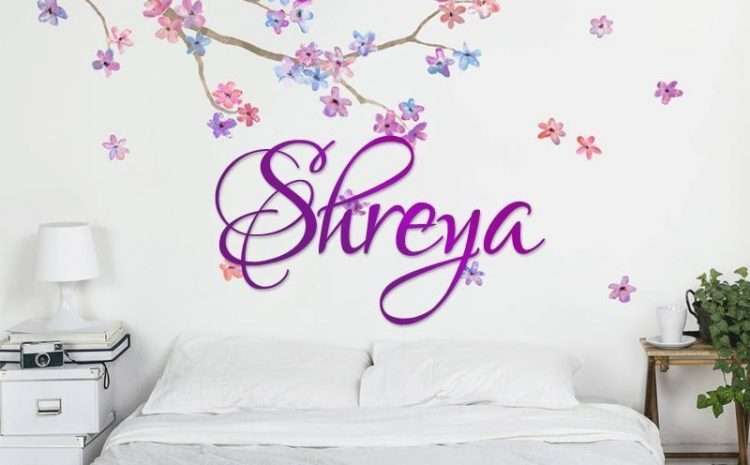 Purple Acrylic Wall Name Decal- Cursive Font – Customized Gifts Online