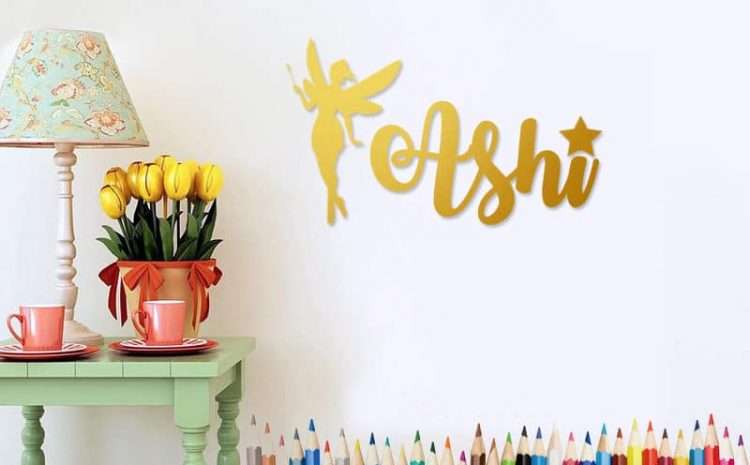 Wooden Golden Matte Name Decals – Customized Gifts Online