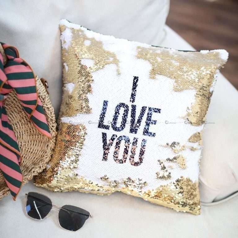 Sequins Pillow (Magic Cushion) Customized Gifts Online Royal Gifts