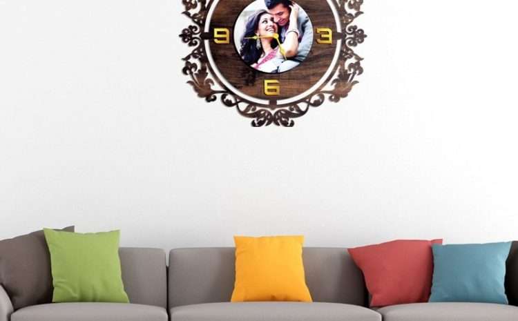 Designer Floral Wall Clock – Customized Gifts Online