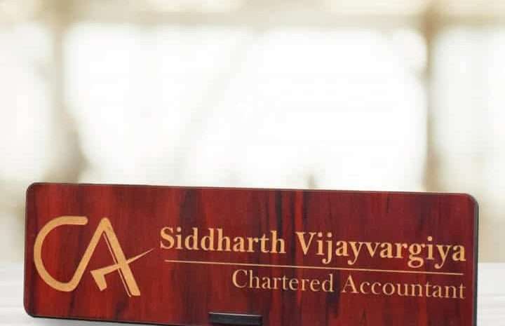 CA Desk Name Plate – Corporate Office Name Plates