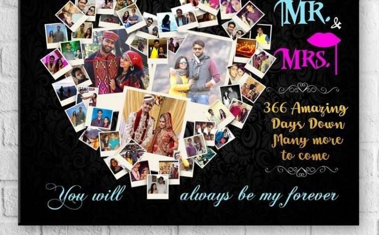 Mr & Mrs Anniversary Canvas Frame – Customized Gifts Online