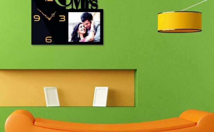 Acrylic Mr & Mrs Wall Clock – Customized Gifts Online