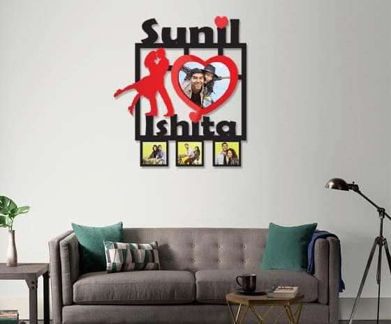 Couple Name Wall Clock – Customized Gifts Online