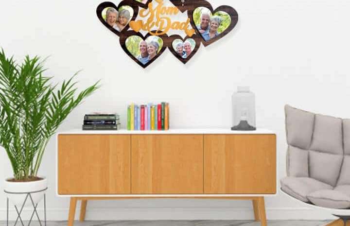 Customised Heart Wall Clock – Customized Gifts Online