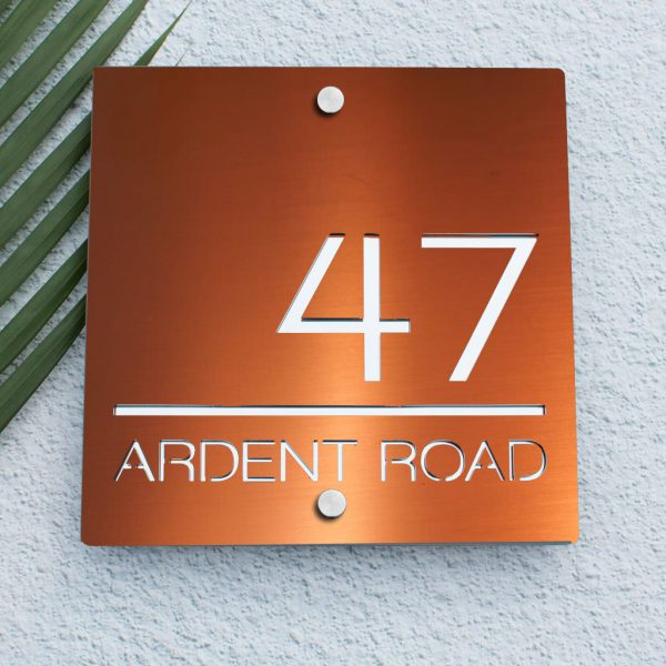 Metal Name Plate Copper Metallic Home Name Plate Design Royal Gifts