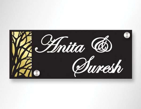 Acrylic Lasercut Name Plate – Name Plate Design for Home