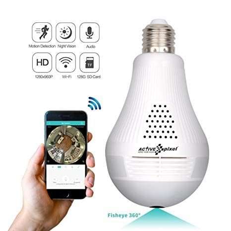 Active Pixel Wireless Bulb Camera Customized