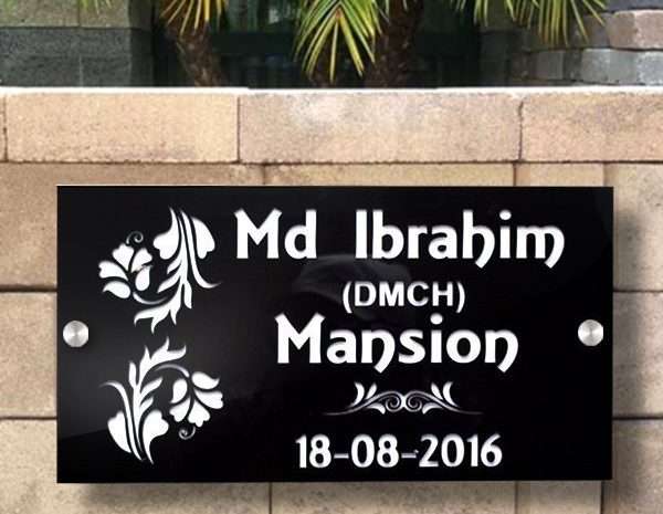 Name Plate – Acrylic LED – Name Plate Design for Home