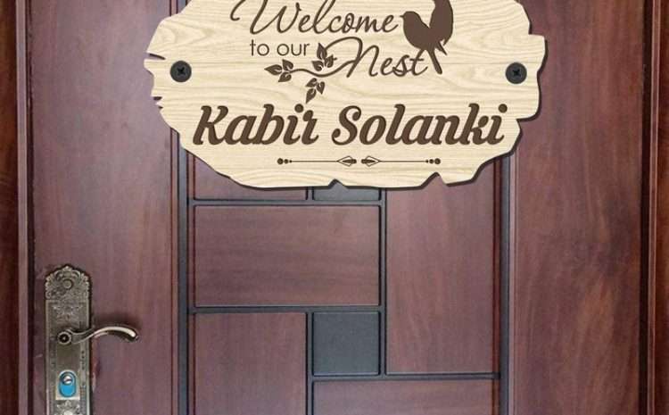 Welcome To Oeur Nest Wooden Engraved Name Plat – Customized Nameplates for Home Online