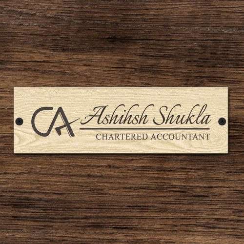 Wooden Engraved CA Name Plate Customized Nameplates for Home Online