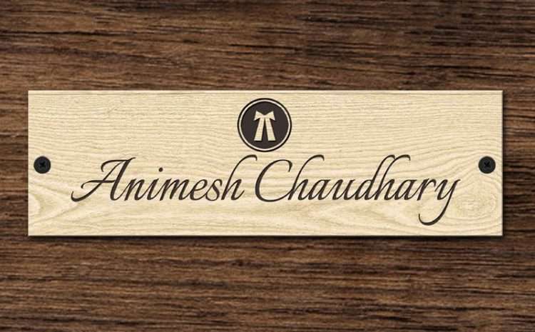 Wooden Engraved Advocate Name Plate – Customized Nameplates for Home Online