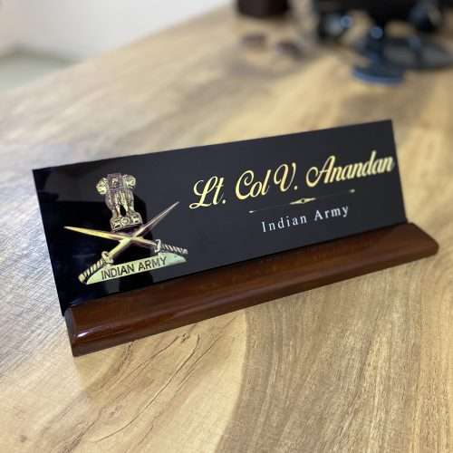 Printed Desk Name Plate Corporate Office Nameplates Royal Gifts