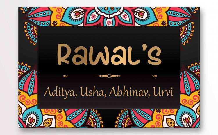 Mandela Retro Theme Printed Name Plate