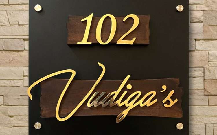Artistic Brass Letters Name Plate