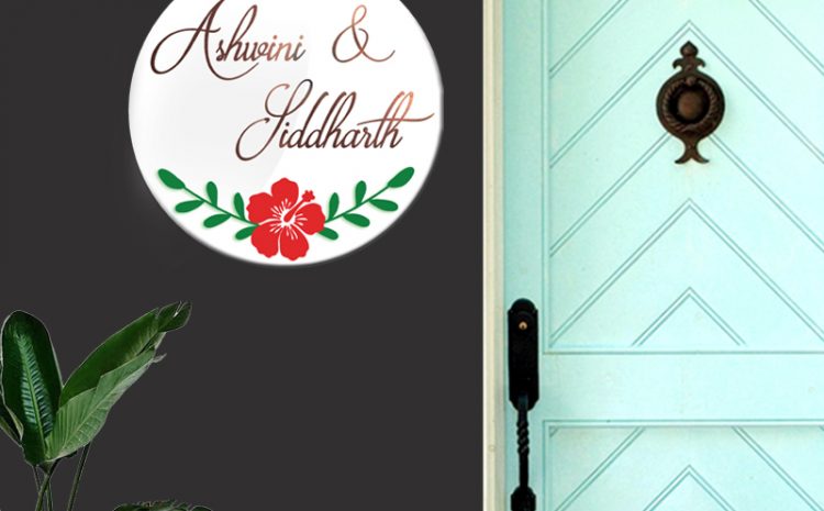 Magnificient Floral Acrylic Name Plate