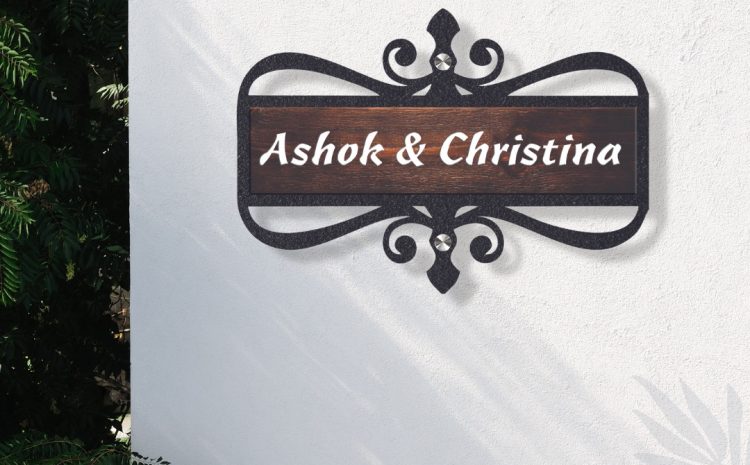 Stylish & Durable Black Textured MS Name Plate
