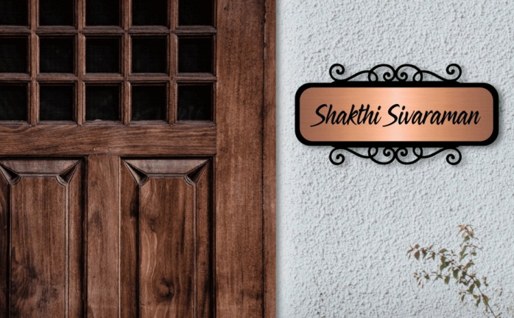 Classic Engraved Designer Nameplate