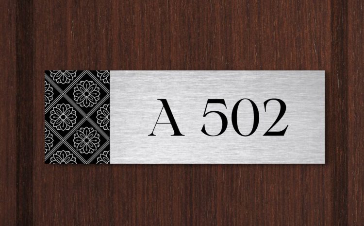 Silver Brushed Metal Printed Flat Number