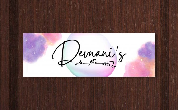 Color Splash Printed Name Plate